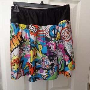 Sparkle Skirts Medium Woman's Cartoon Graffiti Pop Culture Running Skort Tennis